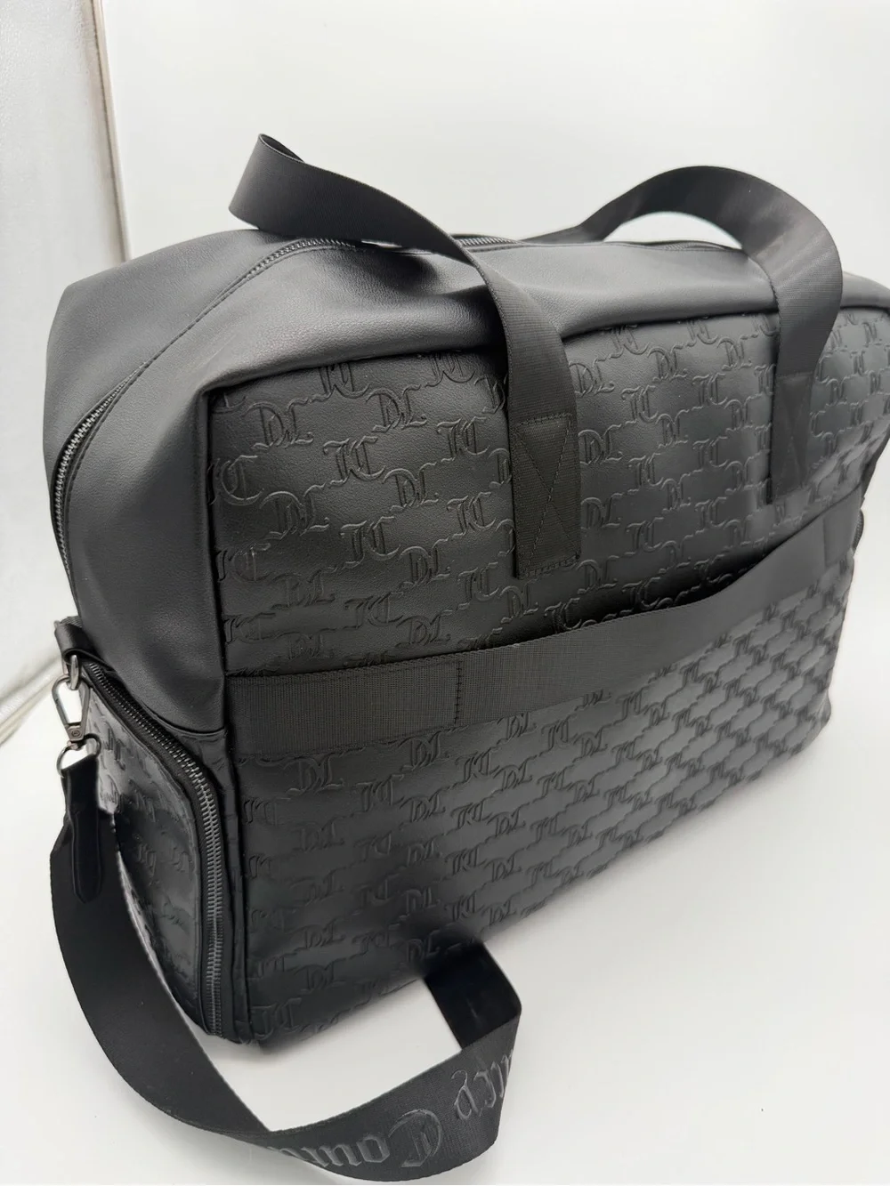 Juicy Couture Black Embossed Leather Shoulder Bag